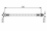 BOSCH 1987476955 - Brake Hose for 1998-2008 Renault Kangoo — Brake Hydraulics