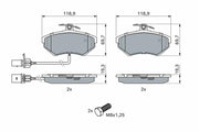 BOSCH Brake Pad Set View 1, BOSCH Brake Pad Set View 2 BOSCH Brake Pad Set 0986494042 - For Passat B5 & A4 Models | Low-Metallic Material BOSCH Brake Pad Set for Passat B5 bosch, brake-pads, passat-b5, audi-a4, car-parts, vehicle-safety, low-metallic, auto-accessory, mechanic-tools, ai-generated