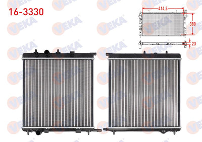 Veka 16-3330 Su Radiator Mechanical Peugeot 208 1.4 M-T Ac + /-2012 — Radiators & Fans