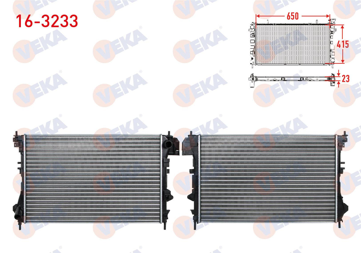 Veka 16-3233 Su Radiator Mechanical Opel Vectra C 1.6 16V M-T 2002-2008