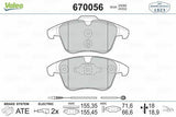 VALEO 670056 Front Brake Pads Set - Compatible with C5 1.6-2.0 HDi