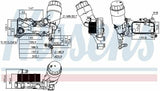 Nissens 90836 Oil Cooler and Filter Assembly - Aluminum Construction — Oil System