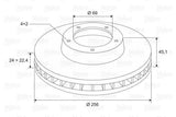 VALEO 186648 Front Brake Disc for Santamo, Joice and 2 more models — Brake Rotors & Drums