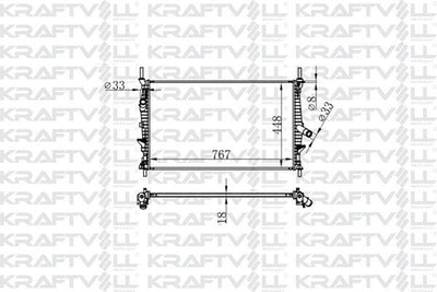 Kraftvoll 08040035 Ford Transit-Custom Su Radiator Transit Custom V362 V363 2.2 TDCi Transit 2.0 Ecoblue — Radiators & Fans