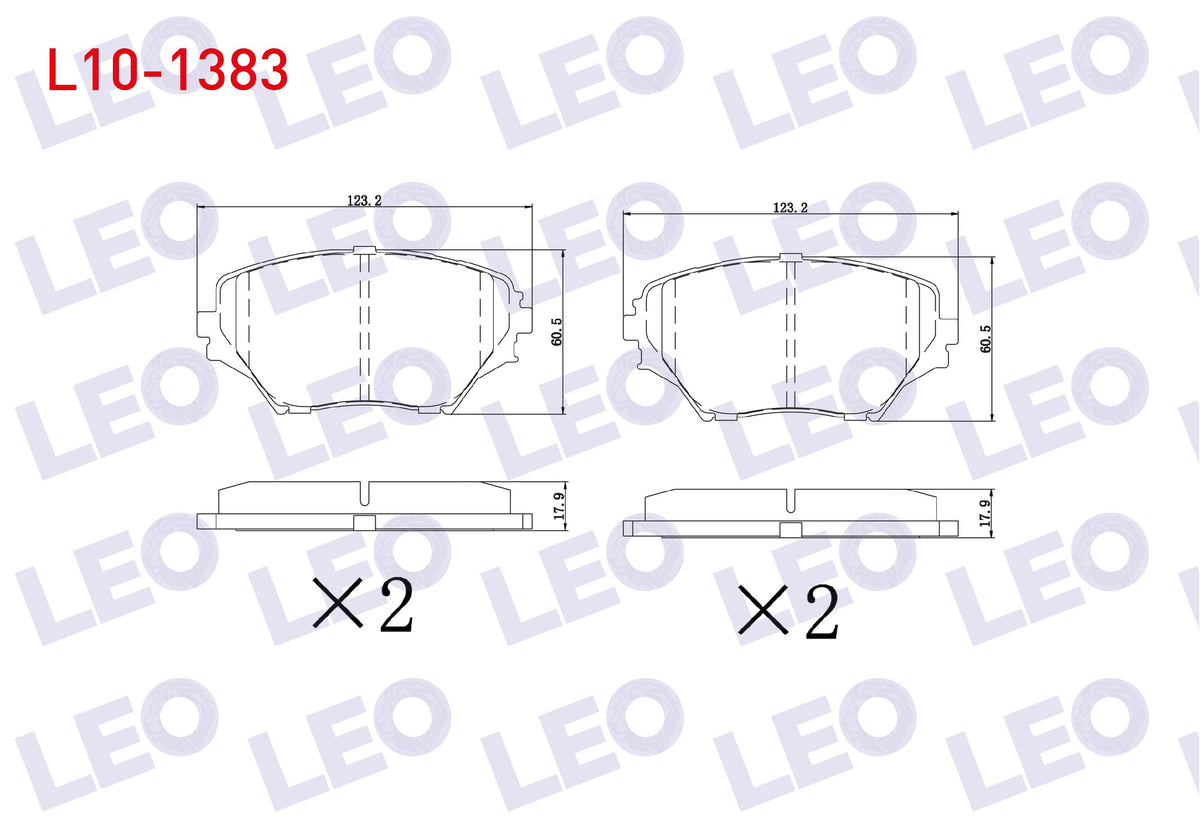 LEO L10-1383 Brake Pad Front Toyota Rav4 II (Cla2_, Xa2_ and 2 more models — Brake Pads