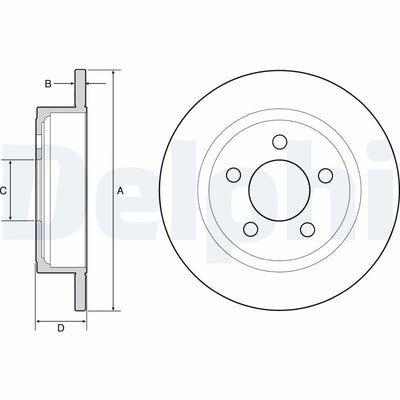 Delphi BG4648 Brake Disc (Twin Pack), Deliksiz — Brake Rotors & Drums