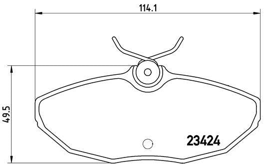Brembo P36013 Brake Pad Rear Low-Met Ford