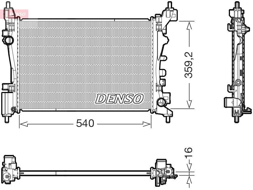 Denso DRM20130 Water Radiator Corsa D A12xer A14xer — Radiators & Fans