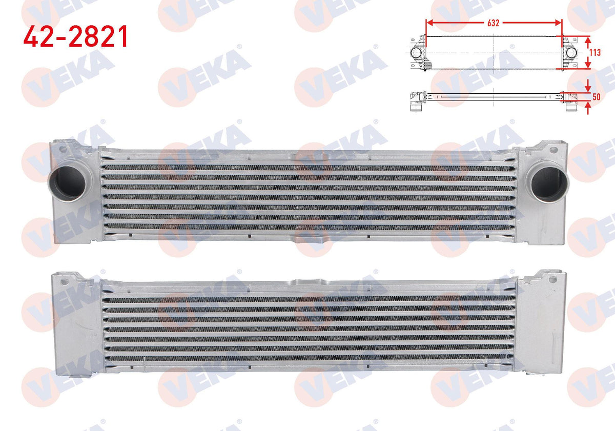 Veka 42-2821 Turbo Radiator (Intercooler) Mercedes Viano 2.0 CDI M-T 2003-2014 / Vito 109 CDI-111 CDI M-T — Radiators & Fans