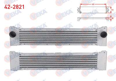 Veka 42-2821 Turbo Radiator (Intercooler) Mercedes Viano 2.0 CDI M-T 2003-2014 / Vito 109 CDI-111 CDI M-T — Radiators & Fans