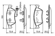 bosch brake pad set front view, technical specifications for bosch brake pads, installation guide for bosch brake pads BOSCH 0986494200 | Front Brake Pad Set - Audi A8 Quattro 3.7/4.2 2003 | Low-Metallic BOSCH 0986494200 Front Brake Pad for Audi A8 bosch, brake-pads, audi-a8, car-accessories, mechanics, vehicle-repair, braking-system, brake-service, car-parts, ai-generated