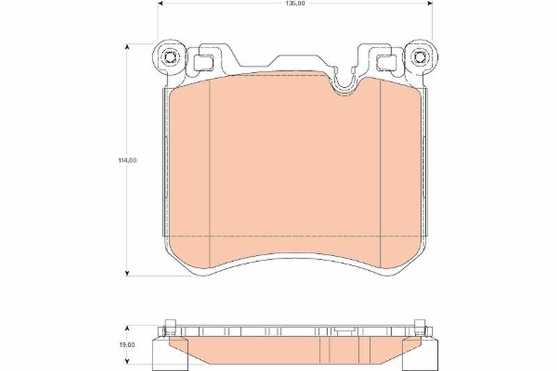 TRW GDB1826 Brake Pad Set - Front for BMW X5 X6 — Brake Pads