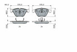 BOSCH 0986494036 - Brake Pad Set for BMW 3 Series E82 (2007-2013) & E90 (2004-2011) — Brake Pads