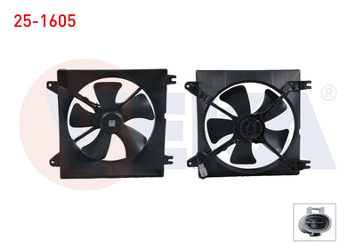 Veka 25-1605 Fan Motor Su Radiator with Shroud Chevrolet Lacetti (J200) 1.4i 16V 2006-2012