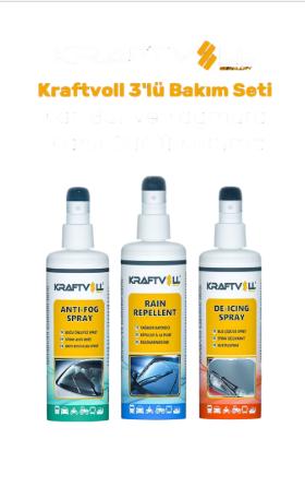 Kraftvoll 17053006 Kıslık Set (250ml Buz Cozucu + 250ml Yagmur Kaydırıcı + 250ml Bugu Preventer Sprey) | Set of 12