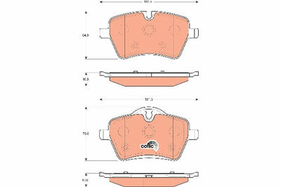 TRW GDB1712 Brake Pad Front BMW 1 E87 Mini R50 R53 R56 Cooper S JCW Mini Cabrio R52 R57 01-15 — Brake Pads