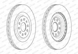 FERODO DDF1985C Brake Disc - 323mm x 285mm x 100mm — Brake Rotors & Drums
