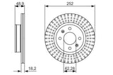 BOSCH Front Brake Discs - 252mm for Hyundai i10 & Kia Picanto — Brake Rotors & Drums