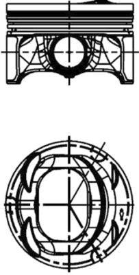 Kolbenschmidt 40477620 Piston + Piston Ring 77.01mm 0.50 Golf V-VI Superb A1 A3 Leon Octavia Passat Tigu — Pistons & Rotating