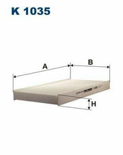 filtron k1035 pollen filter for marea and brava, technical specifications of filtron k1035 pollen filter FILTRON Pollen Filter K1035 - Particulate Filter for Marea & Brava | 11.34 in x 6.3 in x 1.18 in FILTRON Pollen Filter K1035 for Marea-Brava filtron, pollen-filter, marea-brava, car-maintenance, particulate-filter, air-quality, cabin-filter, car-owners, ai-generated, auto-parts