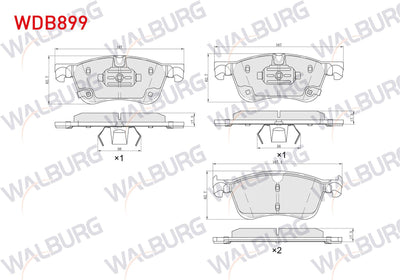 WALBURG WDB899 Brake Pad Front Nissan Qashqai III (J12) 1.3 DiG-T 2021-/ Renault Austral TCE 130 — Brake Pads