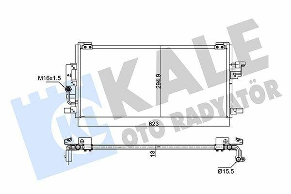 Kale Radiator 350695 - Air Conditioning Condenser for Toyota Corolla 1.4 & 1.6 (1997-Present) — Condensers & Evaporators