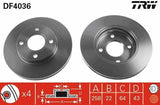 TRW Disc Brake Rotor - Fits 99-05 Ford Focus & 96 Fiesta — Brake Rotors & Drums