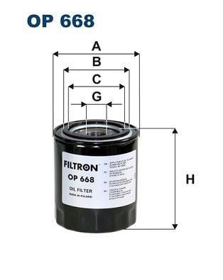 FILTRON OP668 Transmission Oil Filter - Man TGX 18.400 — Oil Filters
