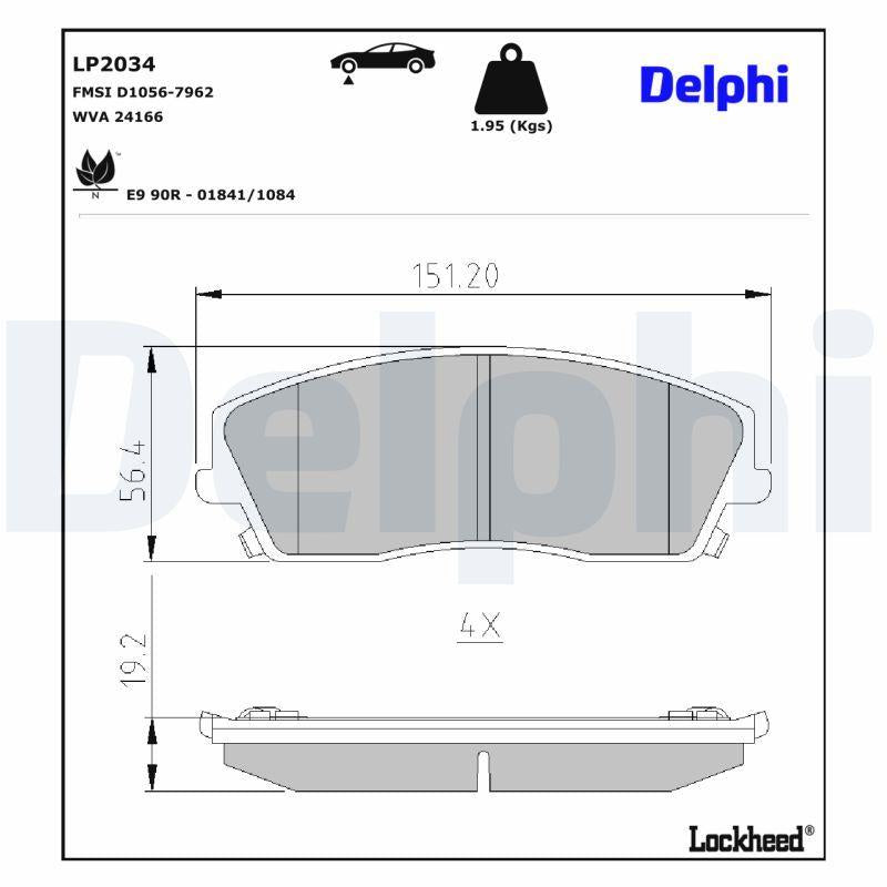 Delphi LP2034 Brake Pad — Brake Pads