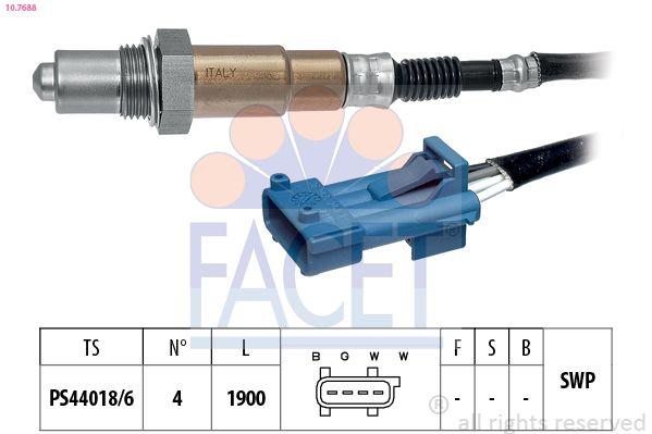 Facet 107688 Lambda Sensor (555mm) 206 307 C3 C4 C5 Xsara 1.6 16V — Oxygen & Air-Fuel