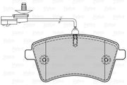 valeo 670354 front brake pad set for 2008 kangoo, rear view of valeo brake pads VALEO 670354 Brake Pads - Front Brake Pad Set for 2008 Kangoo | TRW System VALEO 670354 Brake Pads for 08 Kangoo valeo, brake-pads, 2008-kangoo, front-brake-pads, trw-system, car-parts, mechanics, automotive, braking-performance, ai-generated