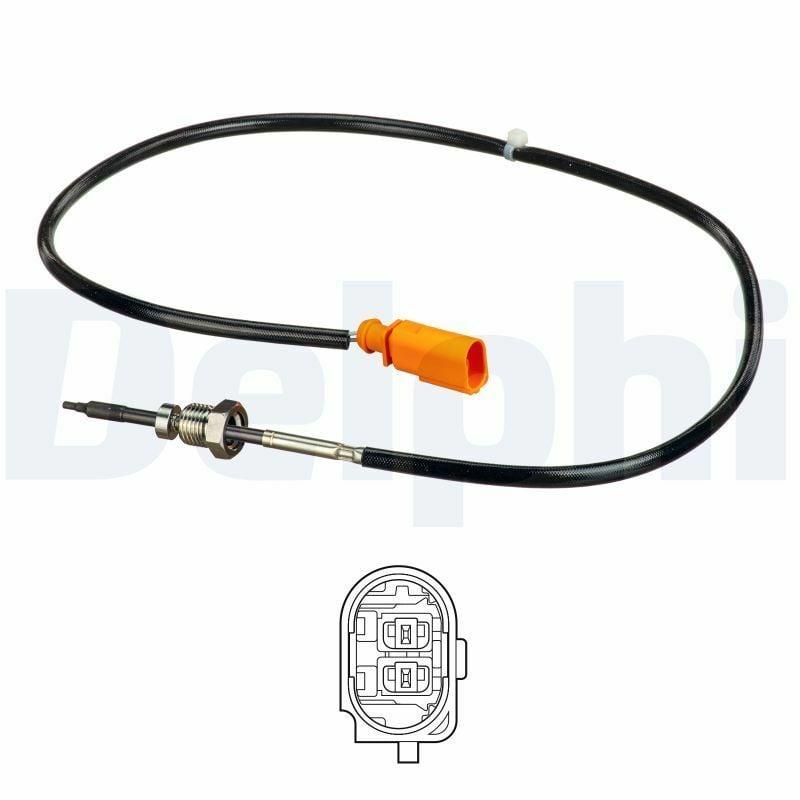 Delphi Exhaust Temperature Sensor - 772mm Cable Length for Golf V VI — Temperature Sensors & Switches