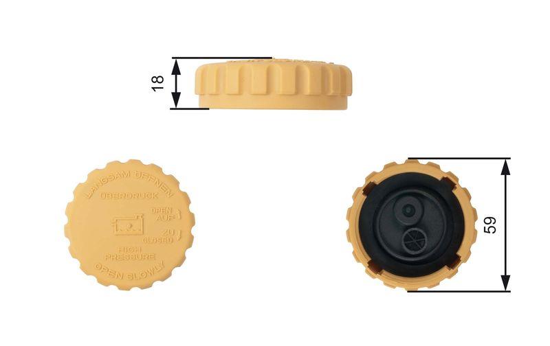 Gates RC201 Radiator Cap Chevrolet Aveo 03- Lacetti 05- Kalos — Radiators & Fans