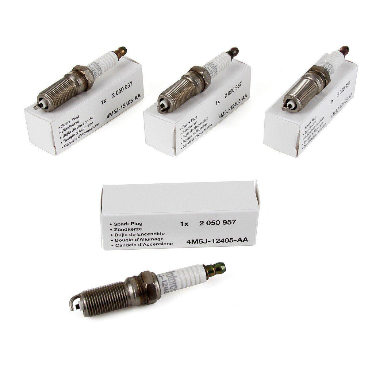 Ford Otosan 4M5J12405AAN Focus 2005-2014 1.6 Zetec Gasoline Spark Plug Set (4 Pieces) Motorcraft Genuine Set — Coils & Plugs