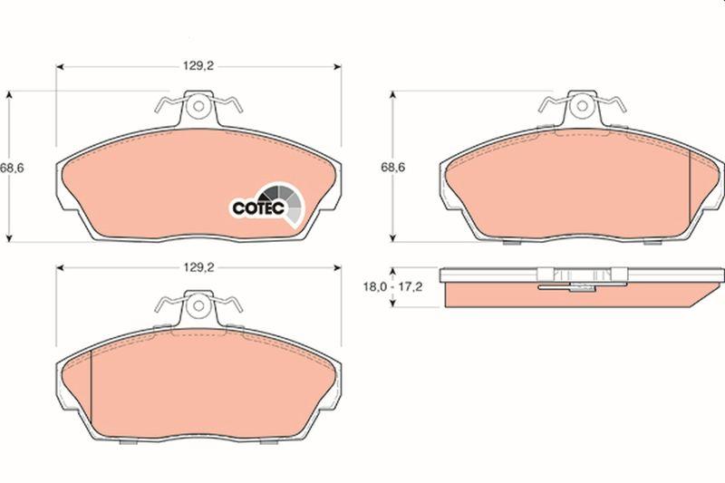 TRW GDB1319 Brake Pad Front Freelander I 1.8 i 16V-2.0 21515 — Brake Pads