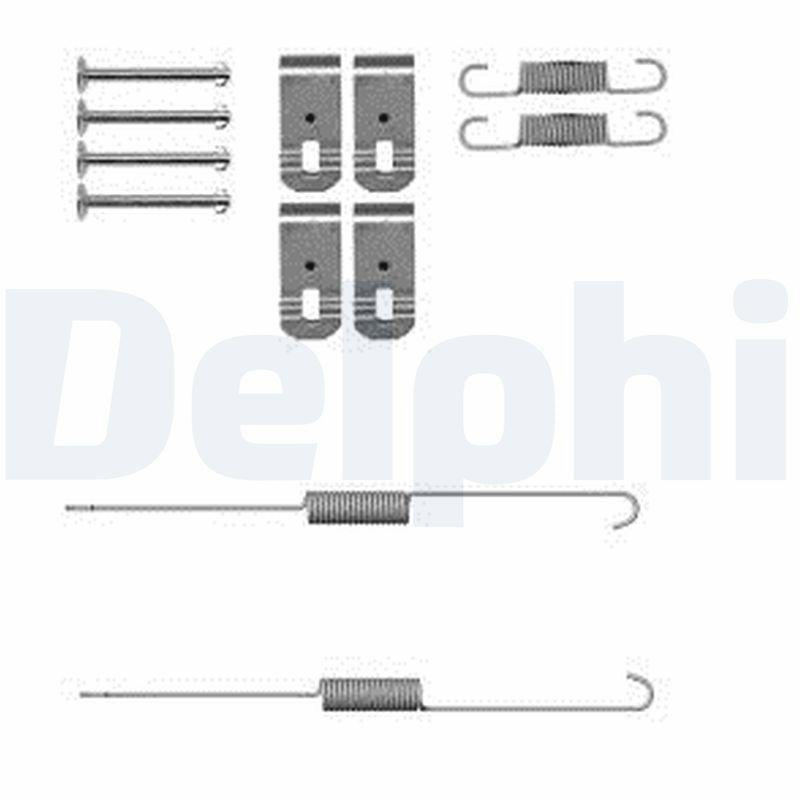 Delphi LY1382 Brake Shoe Mounting Set (Mitsubishi L200 Cr 06 / Isuzu Dmax 12 /)