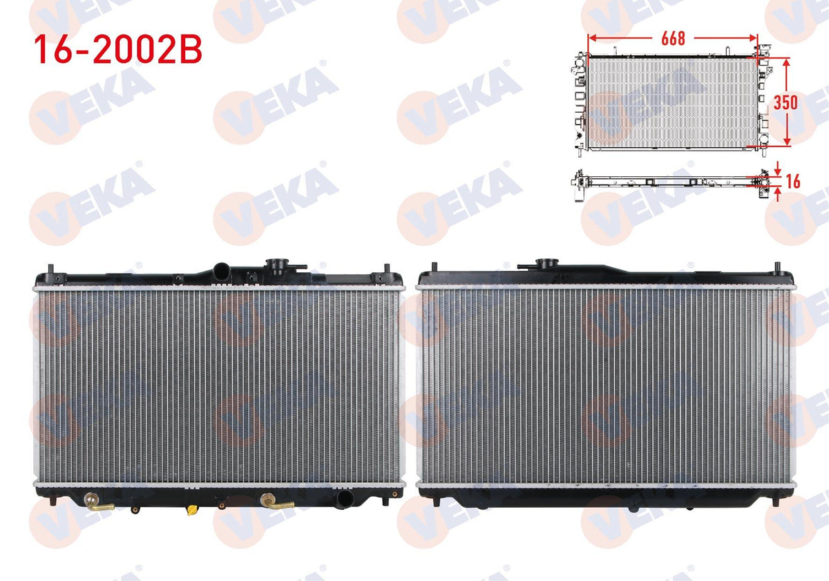 Veka 16-2002B Su Radiator Brazing Honda Accord IV 2.0 16V A-T 1990-1993 — Radiators & Fans