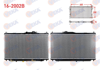Veka 16-2002B Water Radiator Brazing Honda Accord IV 2.0 16V A-T 1990-1993 — Radiators & Fans