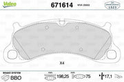valeo 671614 front brake pads, valeo brake pads dimensions, valeo 671614 installation guide VALEO 671614 Brake Pads - Front Set for BREMBO | 198mm Width VALEO 671614 Brake Pads - Front Set for BREMBO valeo, brake-pads, front-brake-pad-set, brembo-compatible, automotive-part, car-maintenance, mechanics-tools, car-owners, braking-system, ai-generated