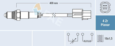 FAE 77657 Oxygen Sensor Aveo T250/T255 1.4 16V F14D3 F16D3 — Oxygen & Air-Fuel