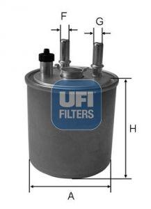 Ufi 24.073.00 Diesel Filter Renault Kangoo II/III Laguna III Twingo II 1.5-2.0 dCi 07- — Fuel Delivery