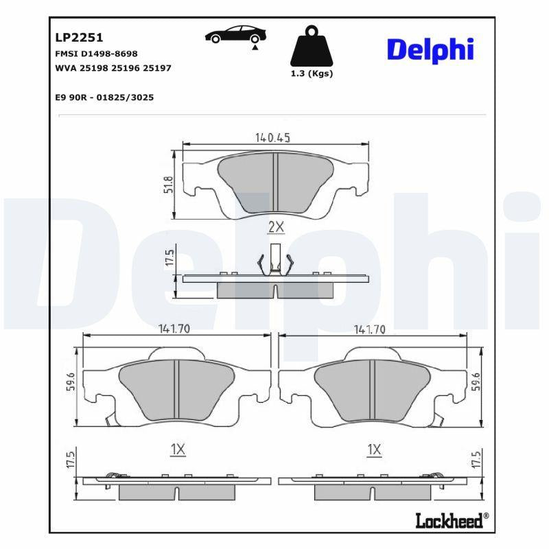 Delphi LP2251 Brake Pad — Brake Pads