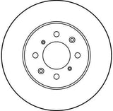 TRW DF3021 Front Brake Disc - Ventilated Brake Disc for Honda Civic 2001-2006, Jazz City 2008 — Brake Rotors & Drums