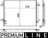 MAHLE AC734000P - Car A/C Condenser for 2008 Passat and CC 1.8T/2.0T — Condensers & Evaporators