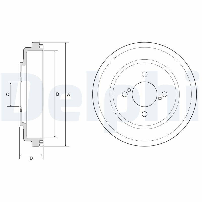Delphi BF643 Brake Drum Rear Suzuki Swift 2017