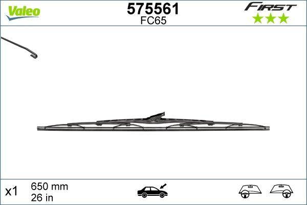 valeosilgi-supurgesi-65cm, valeowiper-blade-installed, valeowiper-blade-packaging VALEO 575561 Wiper Blade - Classic Hook Design for Cars | 26 Inches VALEO 575561 Wiper Blade - Classic Hook - 26 Inch valeowiper, wiper-blade, car-owners, cleaning-services, 26-inch, classic-hook, vehicle-accessories, seasonal-maintenance, ai-generated, windshield-wipers