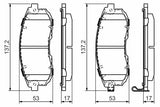 BOSCH 0986494337 Front Brake Pad Set - Low-Metallic, ECE-R90 Certified — Brake Pads