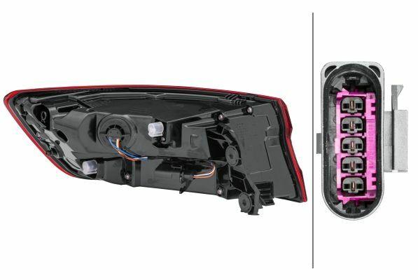 hella vw a4 2017 led right tail light, right side view of helLA vw a4 tail light, technical specifications of helLA tail light for vw a4 HELLA LED Right Tail Light for VW A4 2017 - Durable, High-Performance | ECE Approved HELLA VW A4 2017 LED Right Tail Light vw-a4, led-tail-light, hella, auto-parts, car-owners, aftermarket-accessories, vehicle-safety, tail-lights, car-lighting, ai-generated