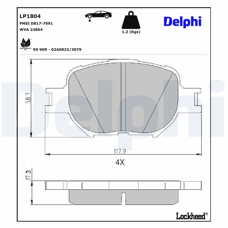 Delphi LP1804 Brake Pad