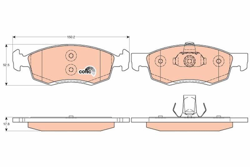 TRW Brake Pads GDB1749 - Front Pads for Logan I Station Wagon
